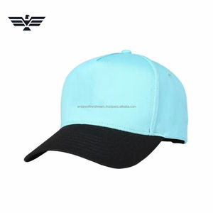 Casquette de baseball bicolore personnalisée |   Casquette snapback bleu clair et noir |   Casquette de sport réglable avec broderie 3D et tissu respirant - Product Image 5