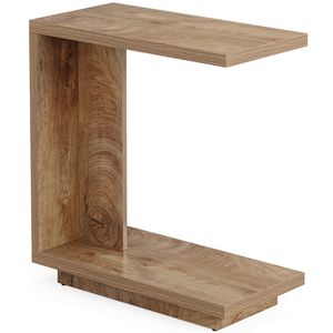 Comodino a forma di C in legno, tavolino da notte - Product Image 2