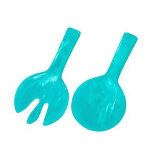 Offre Spéciale : Ensemble de Service à Salade en Résine Vert Marbré – Cuillère et Fourchette en Acrylique – Nouveaux Outils de Vaisselle de Cuisine en Gros – Fournitures de Service pour la Restauration - Product Image 4