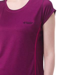 T-shirt pour femme 100% polyester à séchage rapide, logo personnalisé, motif uni, col rond, taille plus, t-shirt pour femme - Product Image 6