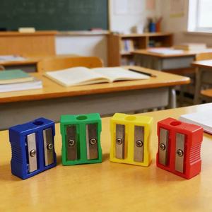 Paquete de 24 Sacapuntas Manuales de Doble Orificio: Sacapuntas Compactos de Colores Variados para la Escuela, Oficina y Niños - Product Image 5