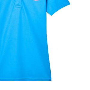 เสื้อโปโลสีฟ้าสำหรับผู้หญิง ปักลายตราสัญลักษณ์ แขนสั้น คอปก ผ้าคอตตอนผสม สวมใส่สบาย เหมาะสำหรับกอล์ฟ ธุรกิจ แฟชั่น - Product Image 6