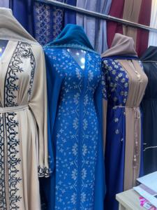 Hot sale Modest Dubai Beaded Sequined <b>Long</b> Sleeve Abaya Muslim Traditional Handmade Wedding Women Polyester Breathable V Neck - Product Image 4