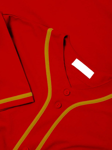 Maillot de baseball personnalisé avec logo d'équipe brodé, respirant, col en V oversize, imprimé en 3D, t-shirt de sport à manches courtes tendance - Product Image 3