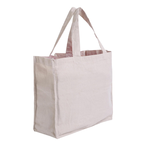 กระเป๋าผ้าแคนวาสพรีเมียมขนาดใหญ่ หูหิ้วแข็งแรง ใช้ซ้ำได้สำหรับใส่ของชำ - Product Image 1