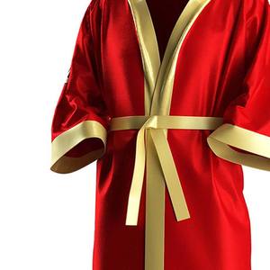 Bata de boxeo con capucha de satén personalizada, al por mayor, para caminar en el ring, con sublimación y bordado, fabricante de logotipos personalizados, batas de MMA - Product Image 3