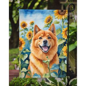 Drapeau de jardin multicolore Spitz Finlandais Tournesols Drapeau décoratif de boîte aux lettres Drapeau de patio Artwork for Yard Flower Beds Garden Size Banner - Product Image 3