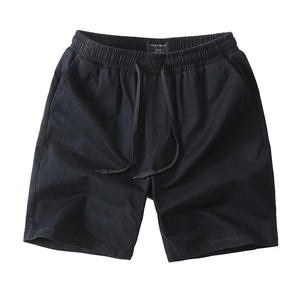 Nouveaux shorts d'été mi-longs à cordon de serrage pour hommes, décontractés, amples, de sport, couleur unie, longueur genou, vente en gros - Product Image 2