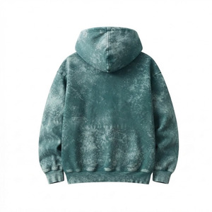 Sudadera con Capucha Oversize para Hombre, 100% Algodón Felpa, Lavado Ácido, Estampado de Letras Tie Dye, con Bolsillo Canguro - Product Image 4