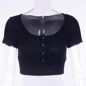 Top Corto de Verano para Mujer, Fresco, Cómodo, Transpirable y Moderno, Ajustado, Informal, de Manga Corta, Estilo Chaleco - Product Image 2