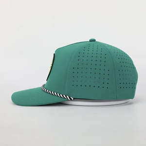 Casquettes de baseball 5 panneaux perforées avec broderie personnalisée, logo, chapeau de golf avec cordon pour homme et femme, fabrication vietnamienne - Product Image 3