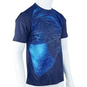 เสื้อยืดแขนสั้นผ้าฟลีซพิมพ์ลายแบบซับลิเมชั่นสั่งทำพิเศษ ปี 2025 สำหรับผู้ชาย ผ้าฝ้าย 100% เป็นมิตรกับสิ่งแวดล้อม แห้งเร็ว ระบายอากาศได้ดี น้ำหนัก 300 กรัม ป้องกันรอยยับ - Product Image 1