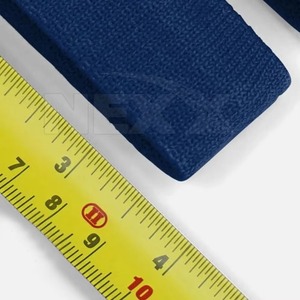 Bandeau de sport en coton bleu personnalisé avec logo, 4,5 cm de large, respirant, antidérapant, couleur unie, tricoté pour l'exercice - Product Image 5