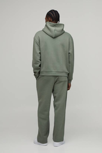 Sweat à capuche streetwear surdimensionné en polyester/coton de qualité supérieure, 340 g/m², épais, coupe-vent, écologique, avec logo personnalisé - Product Image 2