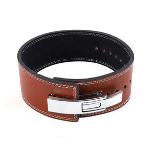 เข็มขัดยกน้ำหนักยางพาราและพีวีซีหนา 10 มม. พร้อมหัวเข็มขัดแบบคันโยก สำหรับการฝึกซ้อม กันลื่น ระบายอากาศได้ดี เป็นมิตรกับสิ่งแวดล้อม ใช้ได้ทั้งชายและหญิง - Product Image 3