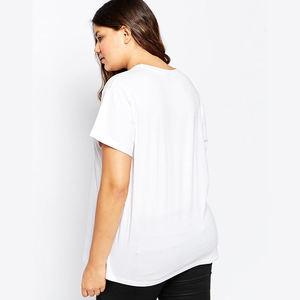 Camiseta de Algodón Blanca Extra Grande Personalizada OEM 2026, Nueva Llegada, Manga Corta, Cuello Redondo, Informal, con Logotipo Estampado en la Parte Delantera, Jersey de Punto para Hombre - Product Image 3