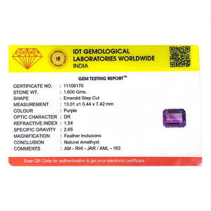 Ametista Natural Certificada de 8 Quilates, Gema Suelta con Corte Facetado en Forma de Corazón, Óvalo y Esmeralda para Joyería Fina - Product Image 4