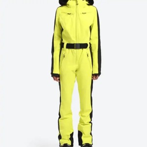 Conjunto de traje de esquí de nieve cálido para mujer personalizado deportes al aire libre traje de snowboard con capucha de piel a prueba de viento - Product Image 5