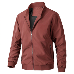 Chaqueta de hombre personalizada al por mayor, fabricante de ropa exterior de moda, chaqueta informal de poliéster con cremallera, chaqueta bomber para hombre, ropa de calle. - Product Image 1