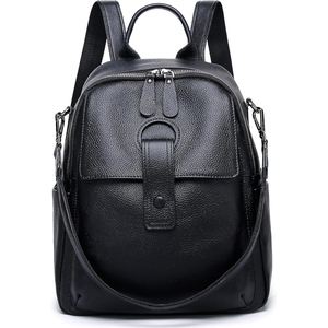 Ladies Goat Leather Backpack Large Capacity Elegant Structured <b>Bagpack</b> Designed For Daily Commute Travel & Professional Use - Product Image 3