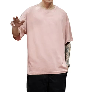 High Quality 230gsm Heavyweight Oversized T-Shirt 100% Cotton Round Neck Short Sleeve Unisex Blank <b>Men's</b> T-shirts - Product Image 4