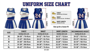 Uniforme de cheerleader personnalisé pour femmes et filles, ensemble deux pièces (haut et jupe) avec logo imprimé numériquement, uniformes de cheerleading pour filles adultes - Product Image 6