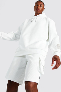 2026 Two Piece Shorts Set and Hoodie Men Track Suit New Fashion <b>Zip</b> up Color Block lightweight Jacket Short Sets Men - Product Image 6