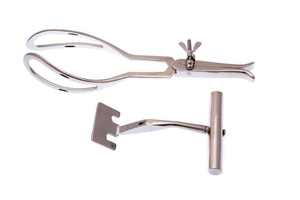 Pinzas obstétricas y ginecológicas HAIG-FERGUSON de acero inoxidable de uso duradero con mango de tracción de 40 cm, certificadas CE - Product Image 3