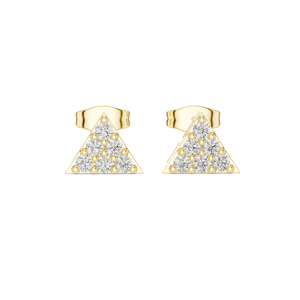 Boucles d'oreilles de fiançailles en or blanc 14 carats avec diamant rond cultivé en laboratoire pour femmes |   Nouveau diamant cultivé - Product Image 3