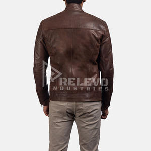 Veste en cuir pour homme résistante aux déchirures, en cuir de vache véritable, équipement de motard, coutures renforcées, veste de moto - Product Image 5