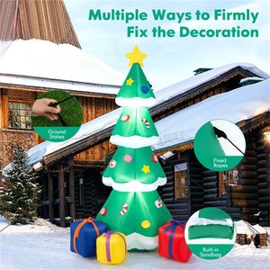 6FT Inflatable Christmas Tree Multicolored Gift Boxes <b>Star</b> Top Built-in <b>LED</b> Lights Waterproof Outdoor Holiday Yard Decorations - Product Image 4
