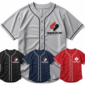 Premium Baseball Jersey Men Women Button <b>Down</b> Sports Jersey Breathable Polyester Custom Team Uniform Sportswear Wholesale OEM - Product Image 4