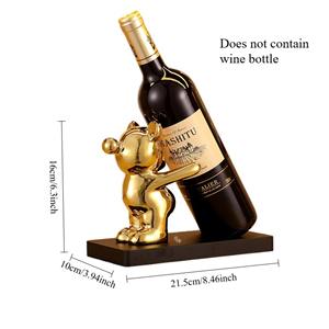 <b>Teddy</b> <b>Bear</b> Metal <b>Bottle</b> Holder For Wine And Liquor Display Table Kitchen Counter Bar Decor And Gifting PurposeFrom India - Product Image 2
