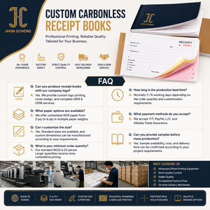 แบบฟอร์มเกษตรกรรม NCR แบบไม่ต้องใช้คาร์บอน 2-6 ตอน พิมพ์แบบกำหนดเอง บันทึกงานฟาร์ม ใบส่งของ บันทึกการเก็บเกี่ยว พิมพ์บนกระดาษแข็ง - Product Image 5