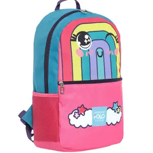 Waterproof Rainbow Patterned Kids Backpack Colorful School Bag With Multiple Zipper Adjustable Shoulder Straps High Quality