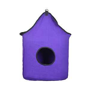 Premium Horse Hay Bag Purple Round Opening <b>Canvas</b> Slow Feeder Durable Hanging Stable Feeding Bag for Travel Trailer Use - Product Image 6