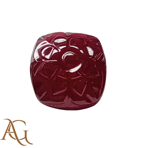 Rubis naturel en verre, gravure en intaglio, pierre précieuse en vrac, prix de gros fabricant pour la fabrication de bijoux, rouge calibré - Product Image 4