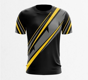 T-shirt de sport à manches courtes pour homme, séchage rapide, écologique, respirant, en tissu tricoté, 90% polyester 10% élasthanne, personnalisable - Product Image 3