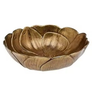 Bol à fruits secs en métal de luxe, plat à collation élégant, bol de service décoratif, centre de table moderne, collection cadeau - Product Image 1