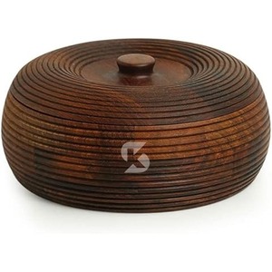 Caja de Cerámica para Roti con Tapa, Contenedor de Almacenamiento de Chapati con Estampado Floral, Calentador de Pan Aislado para la Mesa del Comedor - Product Image 3