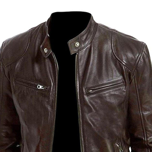 Chaquetas de Cuero con Logotipo Personalizado de Alta Calidad para Hombre, Color Sólido, Nuevo Estilo, Ropa Exterior de Moda, Marca Personalizada de Alta Calidad - Product Image 4