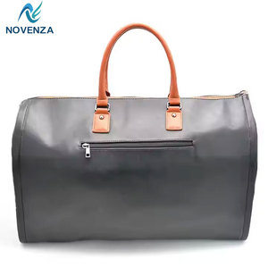 Genuine Leather <b>Bag</b> With Large <b>Storage</b> Compartment Handles Secure <b>Zipper</b> Closure And Adjustable Shoulder Strap For Travel - Product Image 3