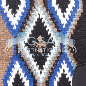 แผ่นรองอานม้าขนาด34X36ทำจากผ้าขนสัตว์นิวซีแลนด์100% ทอมือใหม่สำหรับการแข่งขันและการฝึกซ้อมแบบตะวันตก - Product Image 6