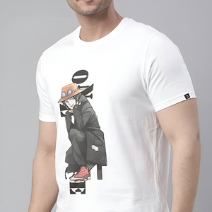 Camiseta de Manga Corta para Hombre, Color Beige, Cuello Redondo, Estilo Casual, Talla Grande, 100% Algodón Jersey, Ecológica y Transpirable - Product Image 5