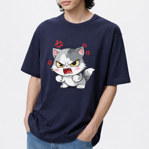 เสื้อยืดโอเวอร์ไซส์ ยูนิเซ็กซ์ ผ้าฝ้าย 100% เป็นมิตรกับสิ่งแวดล้อม แห้งเร็ว สไตล์ลำลอง สตรีทแวร์ คอกลม แขนสั้น - Product Image 6
