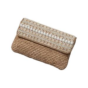 Bolso de mano de rafia amarillo hecho a mano con flecos y borlas, bolso de paja tejido para mujer, ideal para la playa en verano, en oferta. - Product Image 2