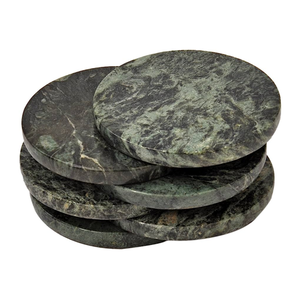 Modern Design Natural Marble Round <b>Table</b> <b>Mats</b> & Pads Eco-Friendly Durable Washable Stone Drink Accessories - Product Image 2