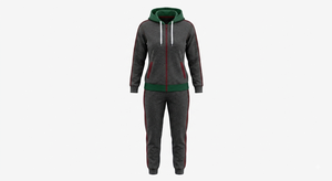 Women Red Tracksuit Hooded Zipper Full Length <b>Pants</b> Solid Color Casual Wear With Side Pockets Autumn Outfit Set Pullover - Product Image 4