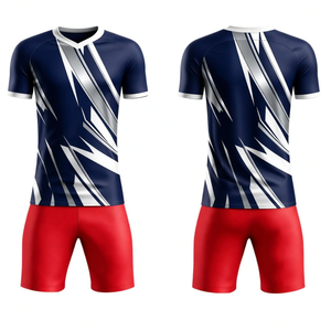 Uniforme Deportivo de Fútbol Personalizado, Camiseta y Pantalones Cortos de Fútbol, Ropa de Equipo Profesional, Ropa de Entrenamiento, Tejido Transpirable y Ligero - Product Image 1