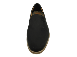 Dlords MU202 Mocassins noirs en PU à enfiler, bout rond, semelle intermédiaire en EVA, semelle extérieure en caoutchouc, doublure en maille respirante, décontractés toutes saisons - Product Image 2